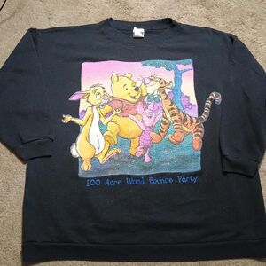 Vtg 90s Disney Winnie The Pooh Tigger Piglet Rabbit Crewneck Sweatshirt 18W/1X